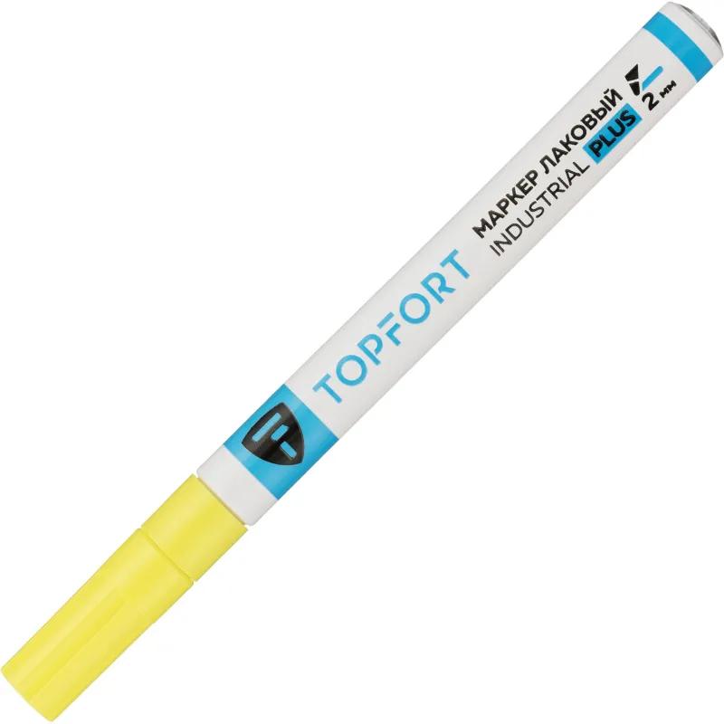 Маркер лаковый TOPFORT Industrial Plus 2 мм желтый