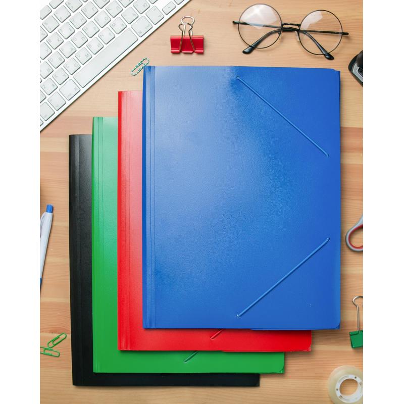 Папка на резинках 045-PR-E синий