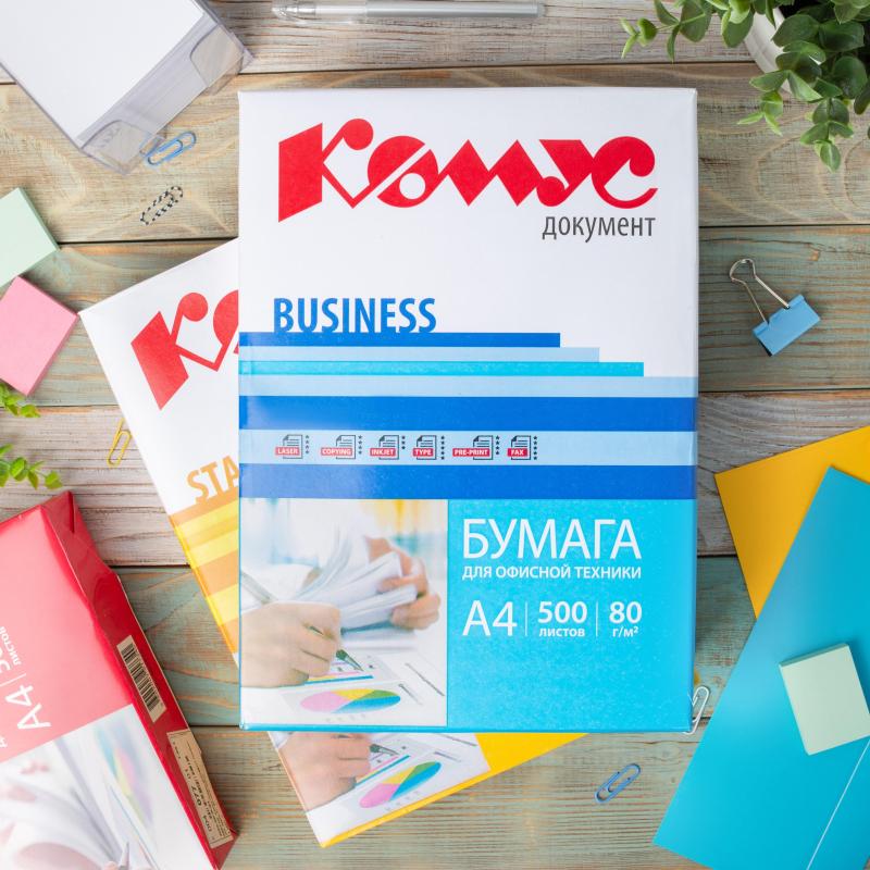 Бумага КОМУС ДОКУМЕНТ Business (А4, марка В, 80 г/кв.м, 500 л)