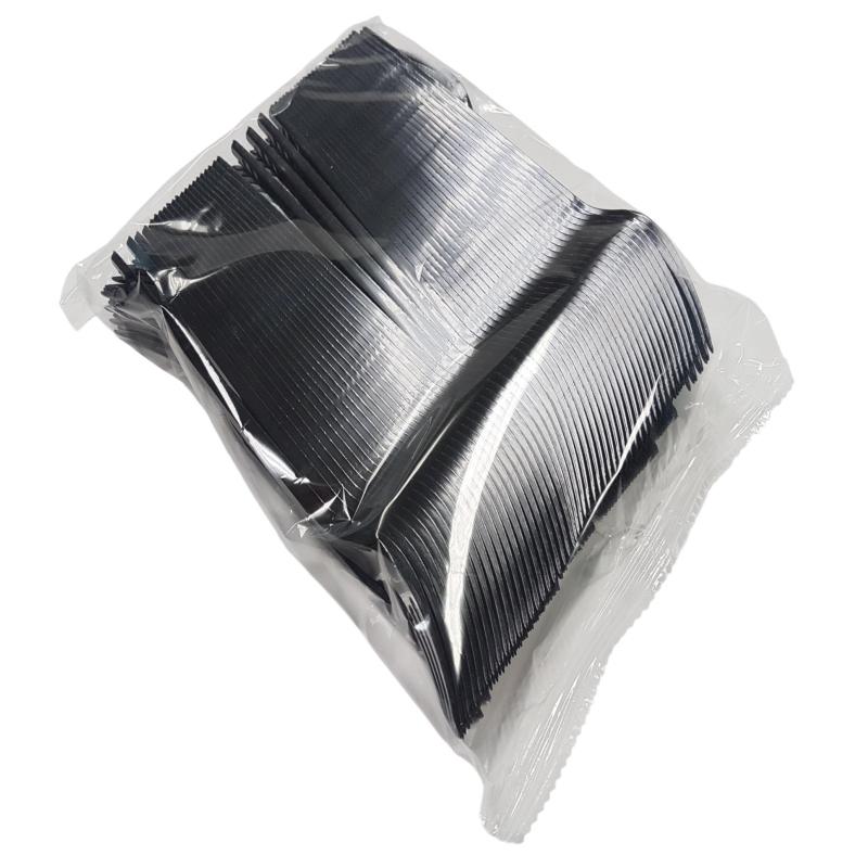 Вилка одноразовая столовая 165мм, ПС, черная, 4000шт/кор 