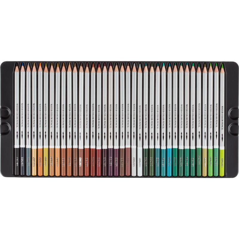 Карандаши акварельные Deli липа 72 цв/наб мет.кор. 6524