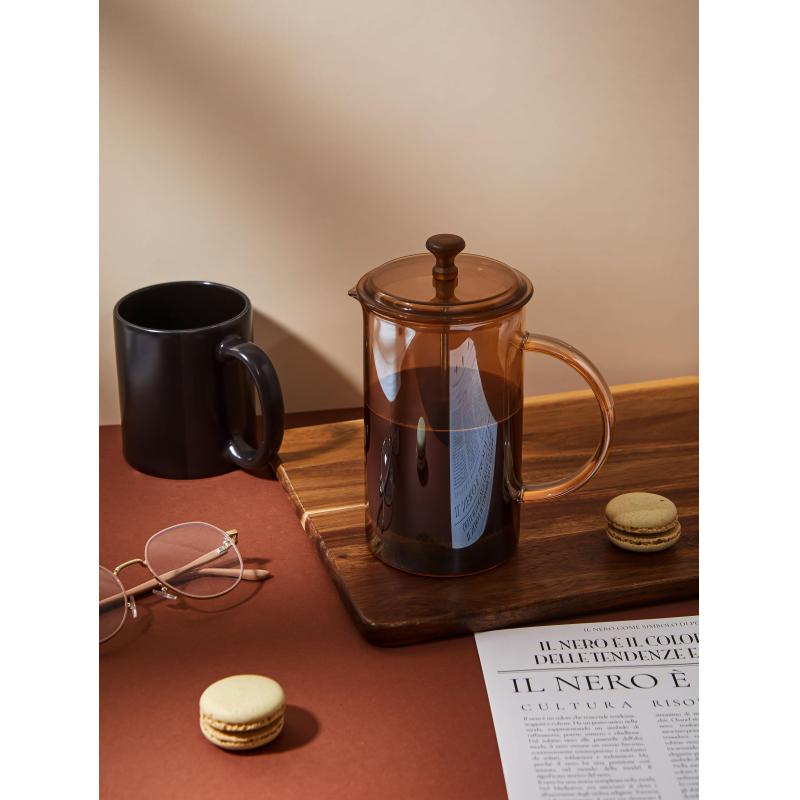 Френч-пресс 600мл. Гоуджекит АБС-пластик, боросиликат. стекл с покр,нерж ст