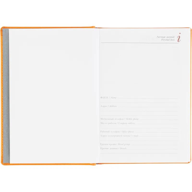 Ежедневник датированный 2026 А5+ VELVET оранжевый 3-123/06