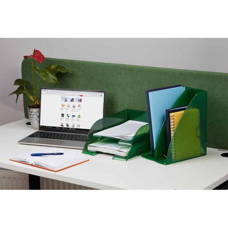 Лоток горизонтальный Комус Русская серия, зеленый, проз