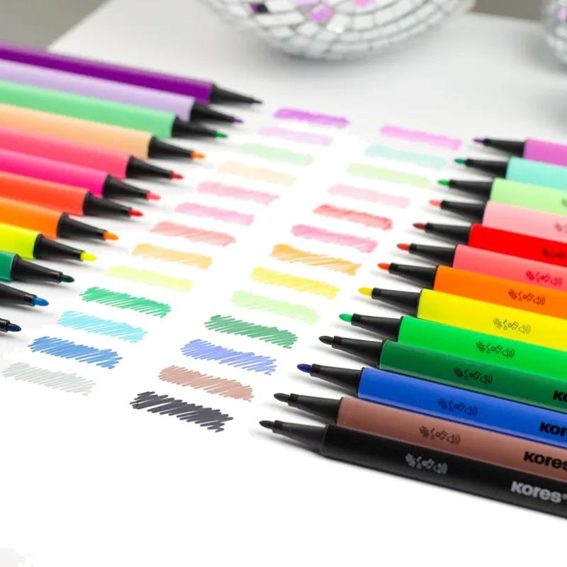 Фломастеры K-BEATS наб 26цв в коробке,пастель,неон.цв