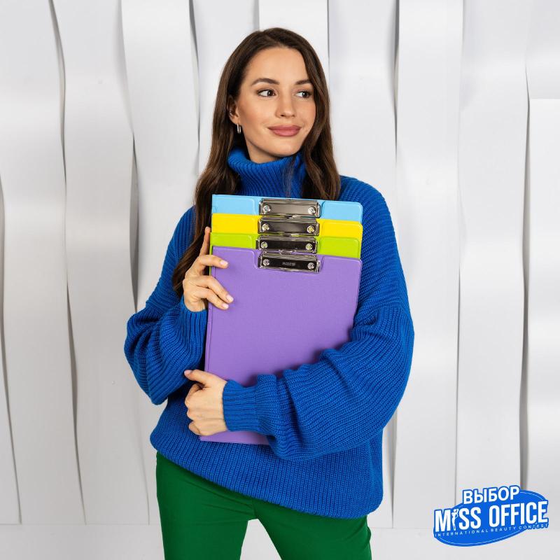 Папка-планшет с зажимом и крышкой Attache Bright colours A4 желтый