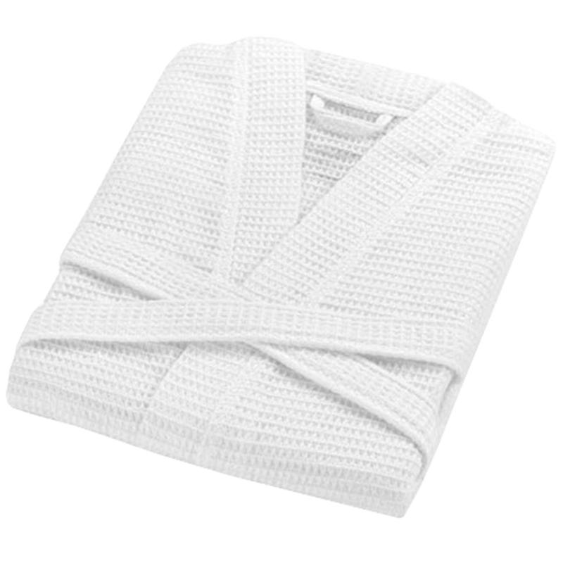 Халат вафельный Luscan Кимоно размер 54-56, белый