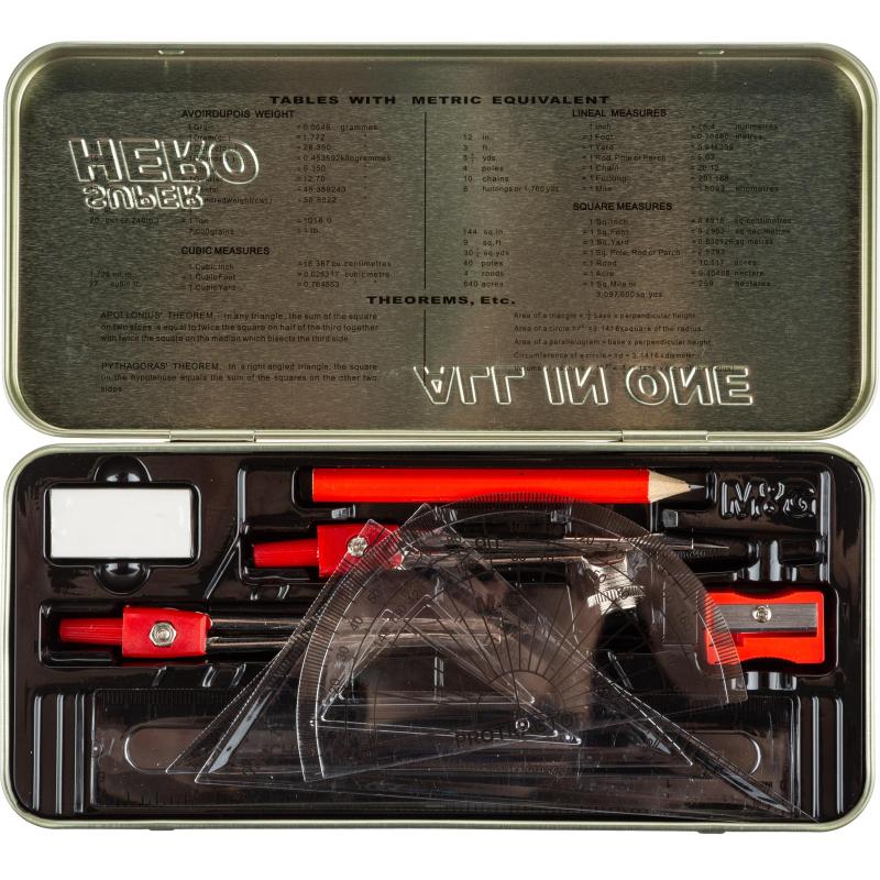 Готовальня  M&G, 10 предм, в метал коробке