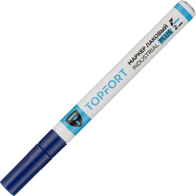 Маркер лаковый TOPFORT Industrial Plus 2 мм синий