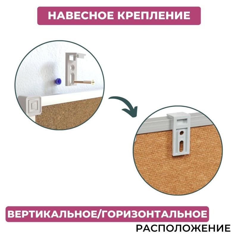 Доска пробковая Attache Iron 30х45 металл. рама