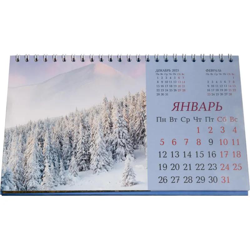 Календарь-домик настольный 2026, Горы и водопады,спир,14л,115г,210х120,2400