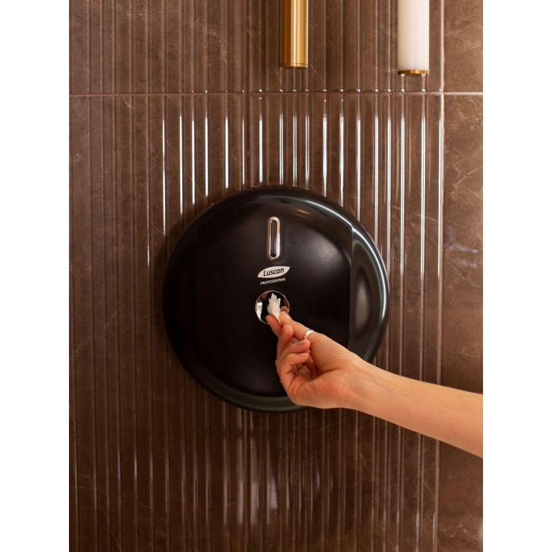 Диспенсер для туалетной бумаги рул Luscan Prof Etalon с ЦВ черный 151066