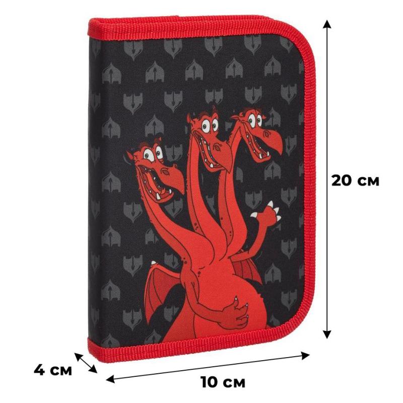 Пенал КОМУС Три богатыря  Горыныч, 1отд., ткань,190x130 мм,ПКТ 04-22