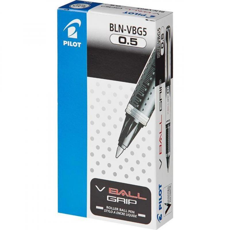 Роллер PILOT BLN-VBG5 резин. манжет жидкие чернила синий 0,5мм