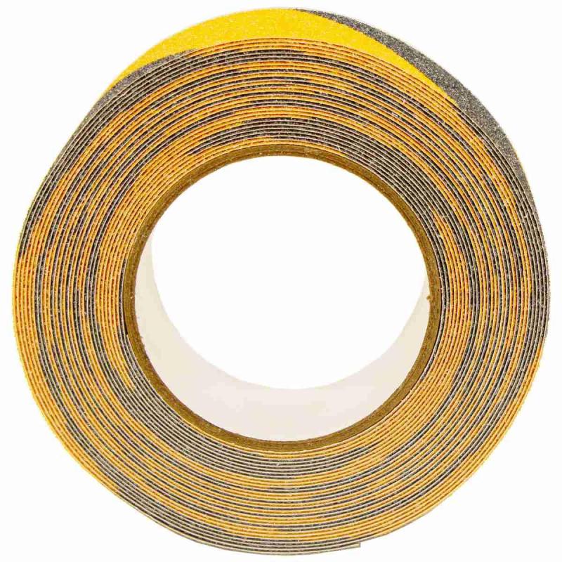 Клейкая лента противоскольз. AS60 Vintanet,сред.зерн.,чер-желт.,50мм х 10м