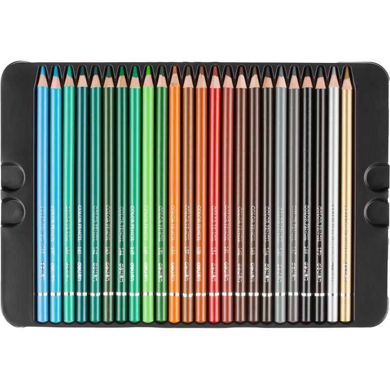 Карандаши цветные Deli липа 48 цв/наб мет.кор. 6567