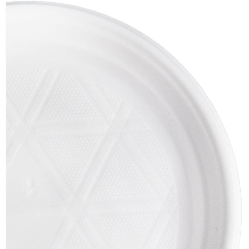 Тарелка одноразовая Комус d 205 мм, бел., ПП, 100шт/уп