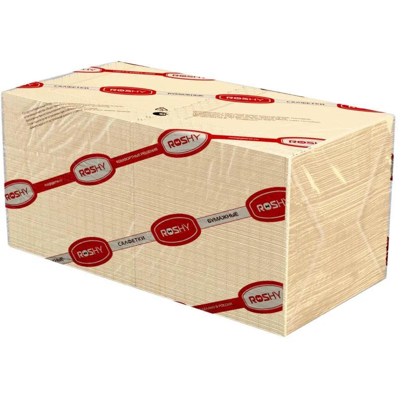 Салфетки бумажные 2сл 23х24 см шампань 250 шт/уп