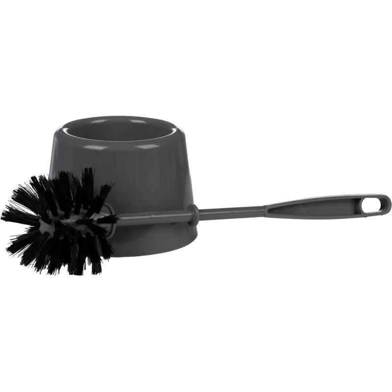 Ершик для унитаза AZUR с подставкой Мини, сер. с черн. Щетиной