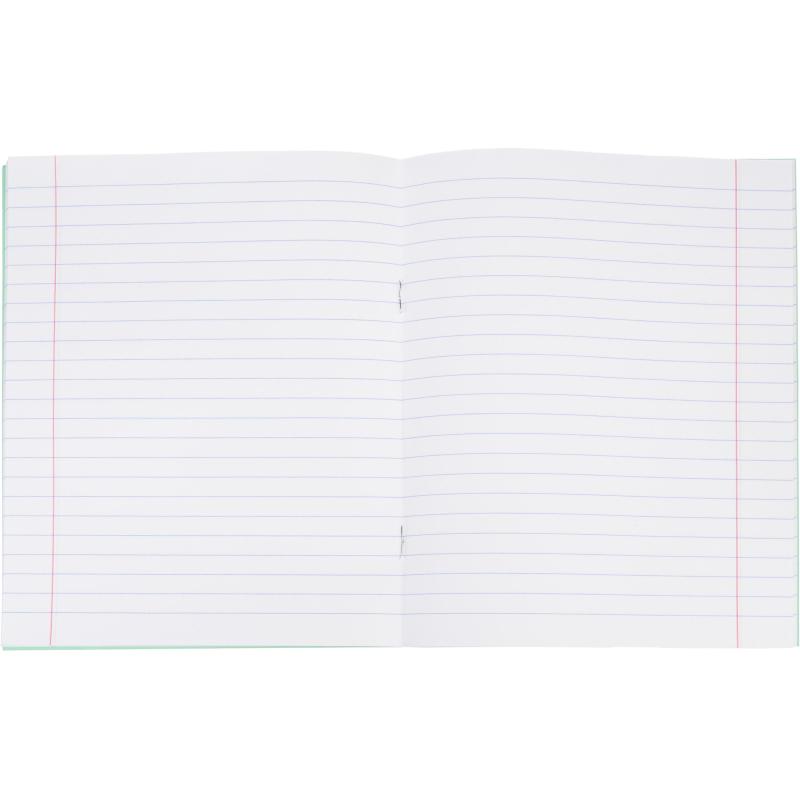 Тетрадь в зеленом офсете 18л.,  линия, штука, внутр.блок 100% белизна
