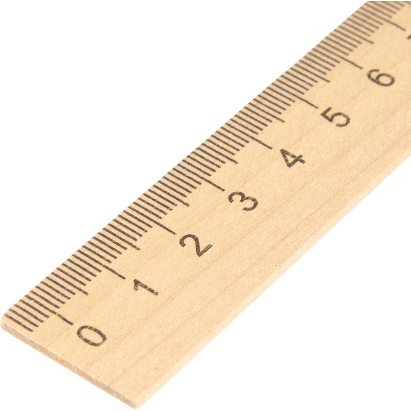 Линейка деревянная 20см, лд20