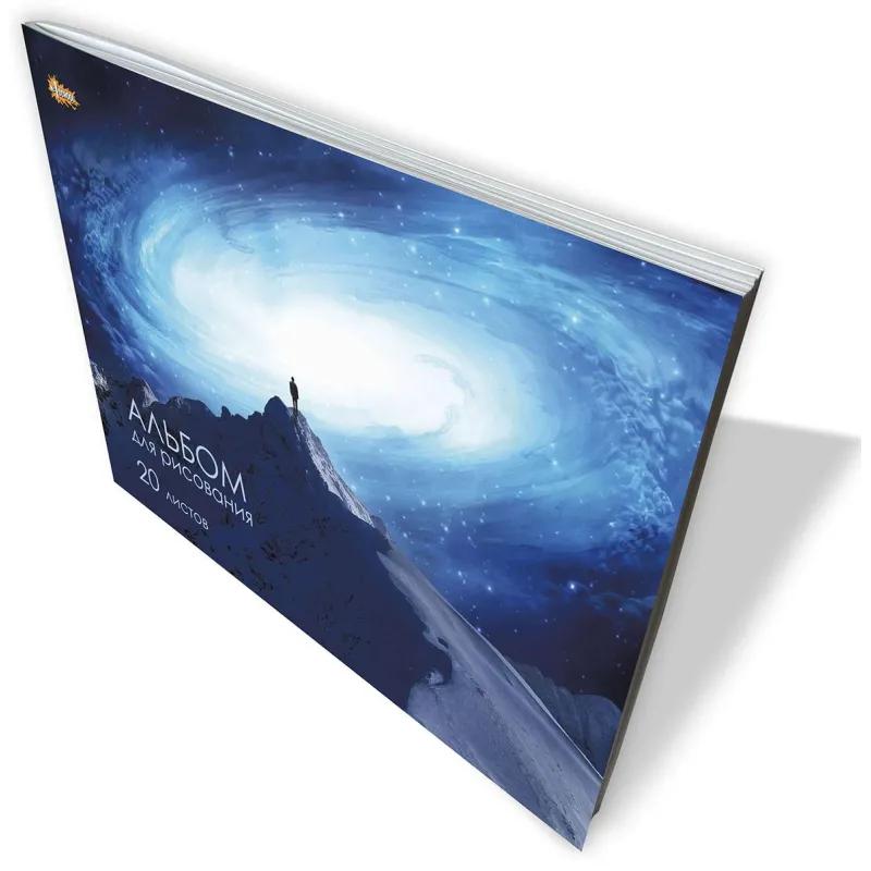 Альбом для рисования Комус Класс Природа 20 л. скрепка А4 ВД 4шт/уп