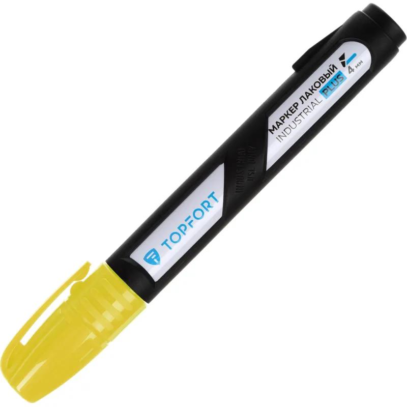 Маркер лаковый TOPFORT Industrial Plus 4 мм желтый