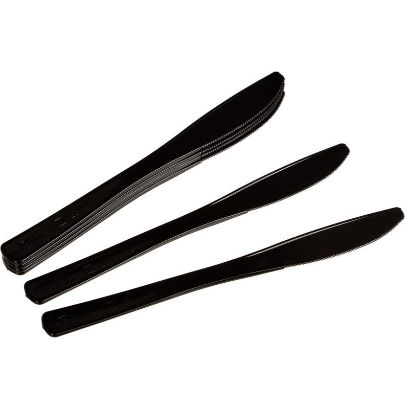 Нож одноразовый 200мм, черный, ПС 50 шт/уп