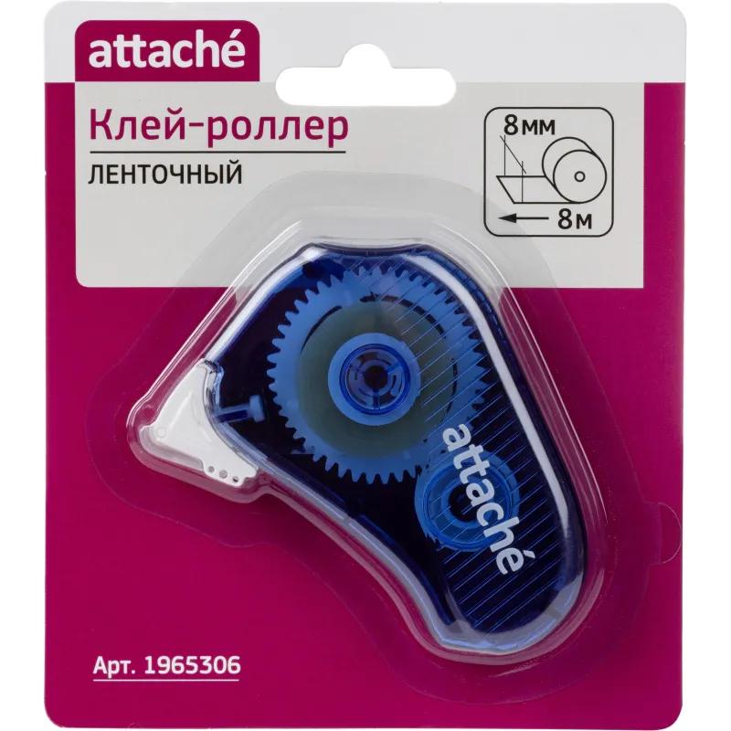 Клей-роллер ленточный Attache 8мм х 8м синий прозрачный корпус TG-G542
