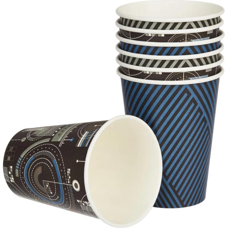 Стакан одноразовый бум 1-сл 350 мл d-90мм Механизмы (MIX) 50шт/уп