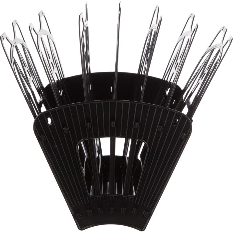 Лоток вертикальный, веер 6отделений, 7секций, черный