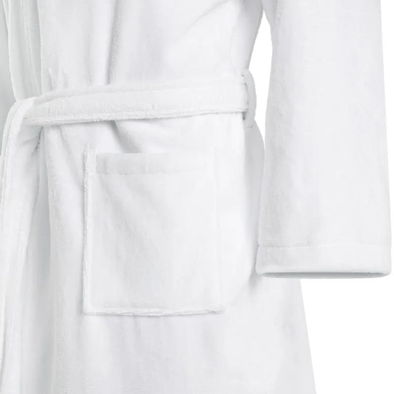 Халат банный микровелюр Luscan, 52, 300 гр/м2, Отель белый