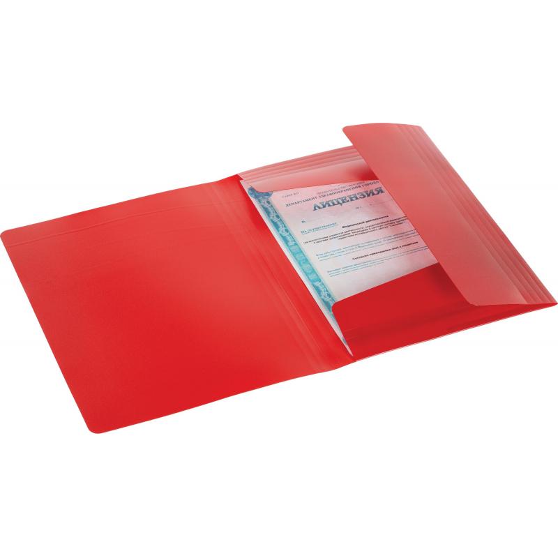 Папка на резинках 045-PR-E красный