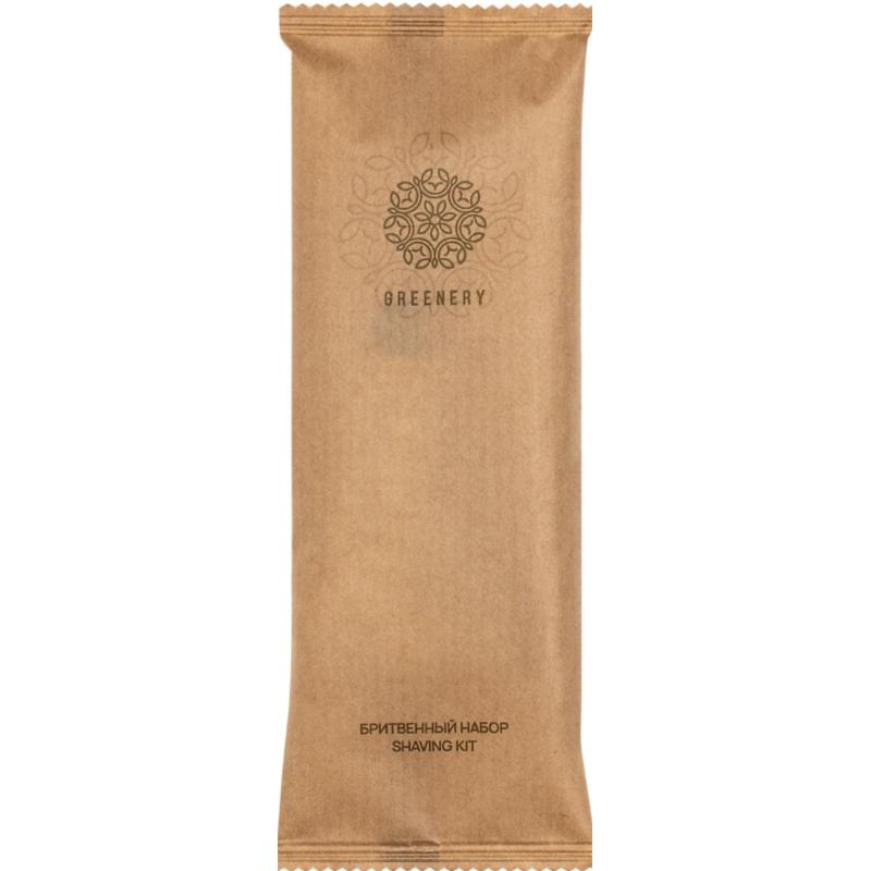Набор бритвенный  GREENERY, флопак крафт, 150шт/уп