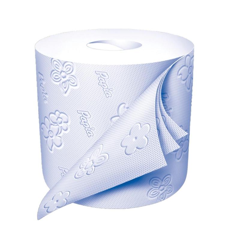 Бумага туалетная Papia 3сл бел 100%цел втул 16,8м 140л 32рул/уп