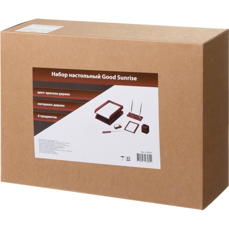 Набор настольный M6C-25A на 6 предметов из дерева, цвет: красное дерево