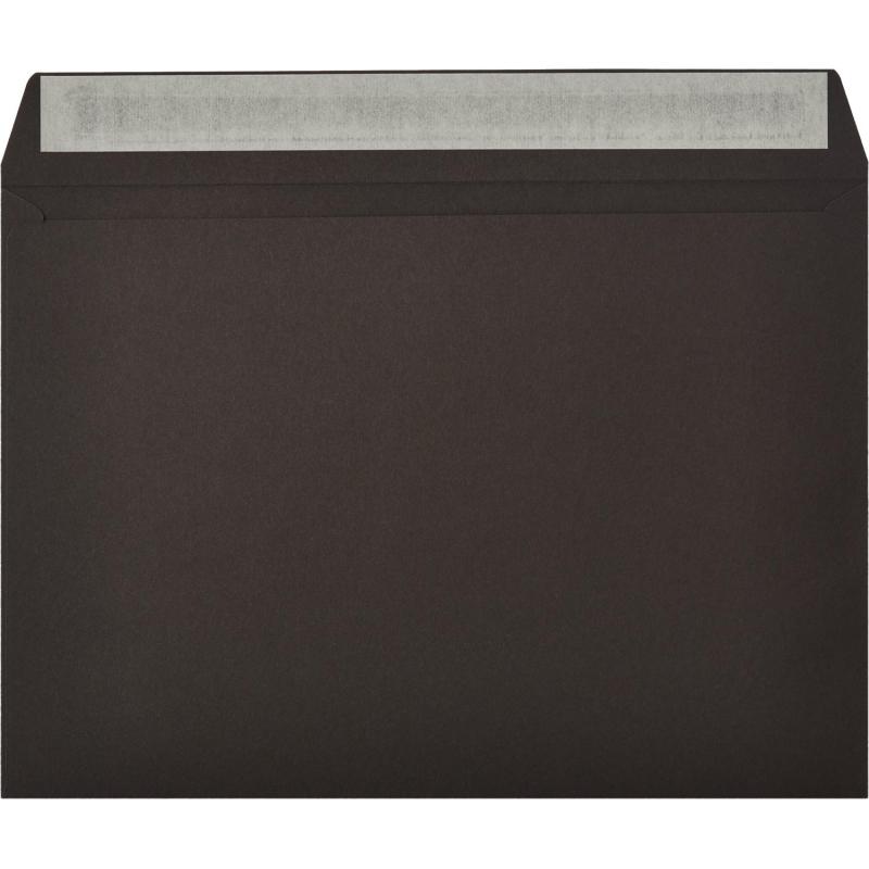 Конверт С5 из цв.бум,120г/м2 с отрыв.лентой ,черный,10 шт./уп