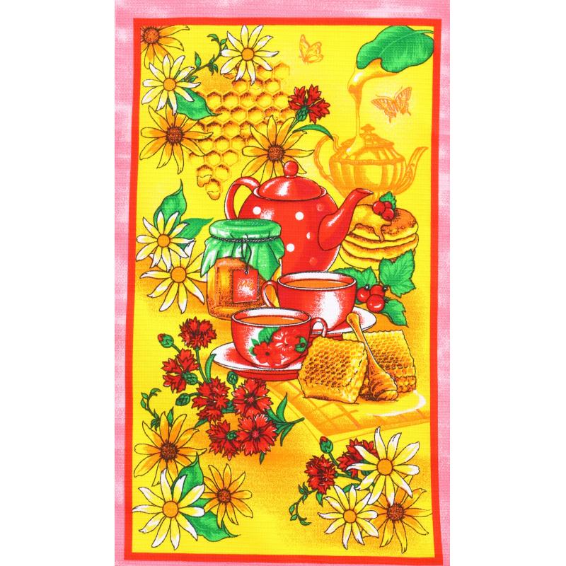 Набор полотенец 35х60- 4 шт., вафля 160 гр/м2, Русский стол микс