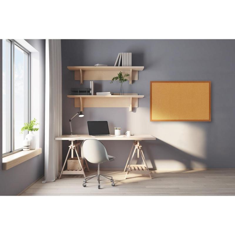 Доска пробковая 60х90 Комус Premium деревян. рама