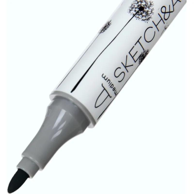 Маркер для скетчей двусторонний SKETCH&ART черный 22-0115