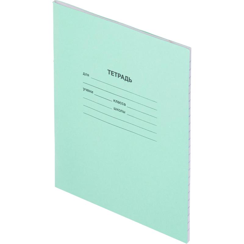 Тетрадь в зеленом офсете 18л.,  линия, штука, внутр.блок 100% белизна
