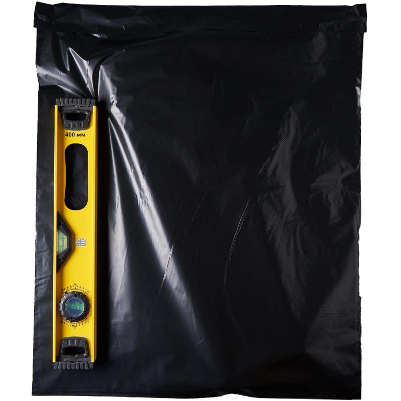 Корд курьерский пакет,без печати,без кармана,черн.,500х600+40,40мкм,50шт/уп