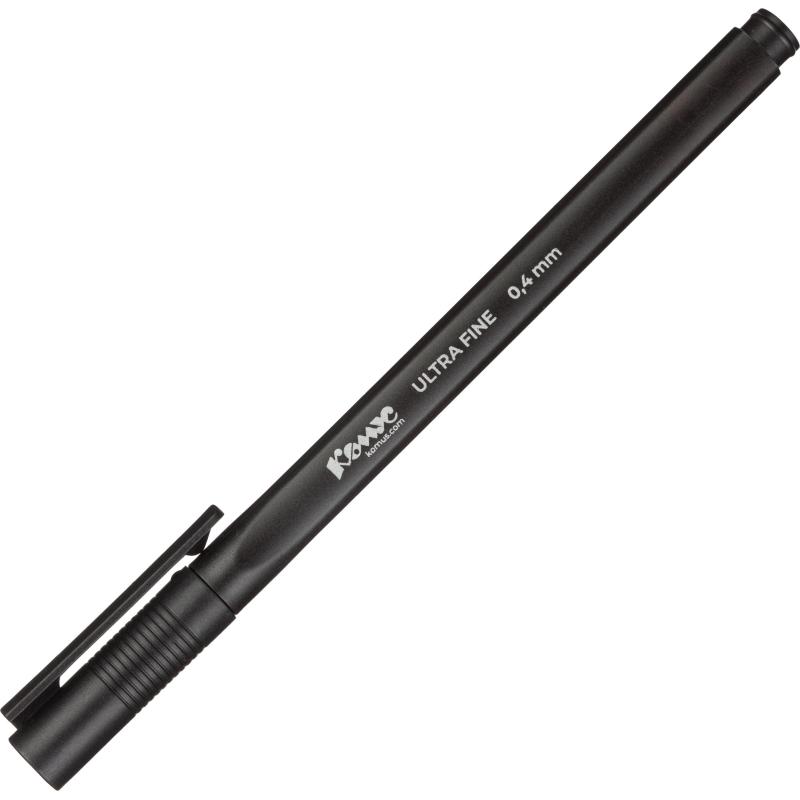 Линер Комус Ultra Fine 0.4 мм, черный