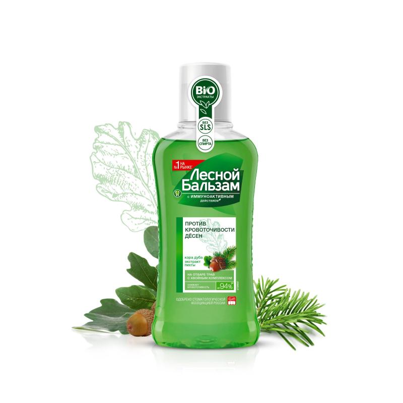 Ополаскиватель для полости рта Лесной бальзам для дес с экс коры дуб 400 мл