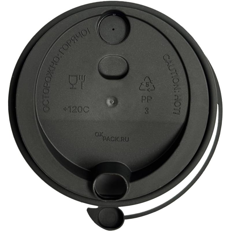 Крышка д/стакана, d-80мм ПП черная М, ПЩ Hide УС-Кр 1000шт/кор