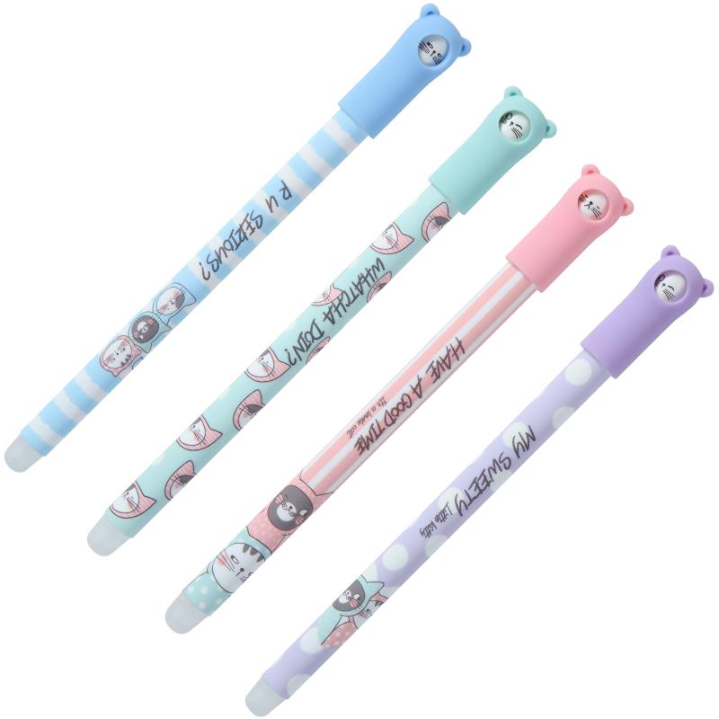 Ручка гелевая со стираем.черн.M&G So Many Cats,д.ш.0,5 мм,син,асс AKPC5277