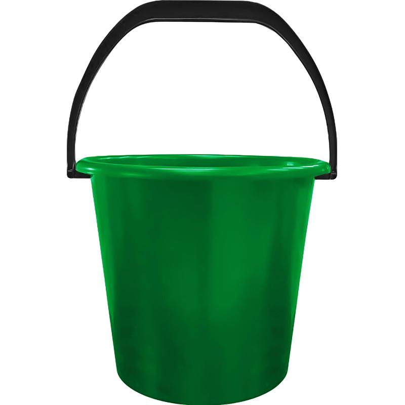 Ведро 10 л хозяйственное пластиковое зеленое