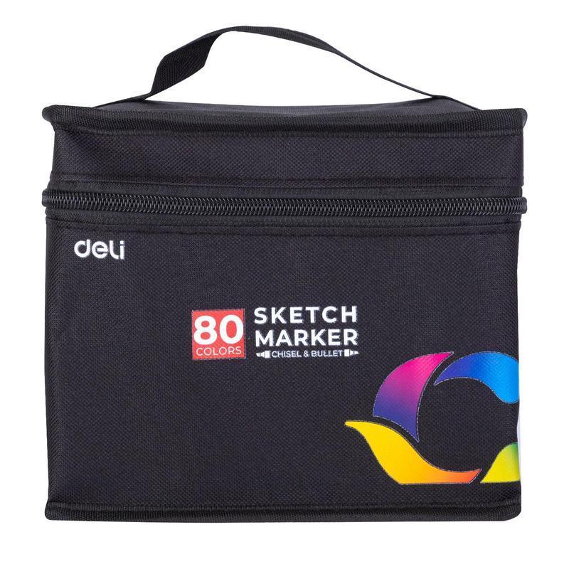 Набор маркеров для скетчинга Deli 80цв. двухстор., E70806-80