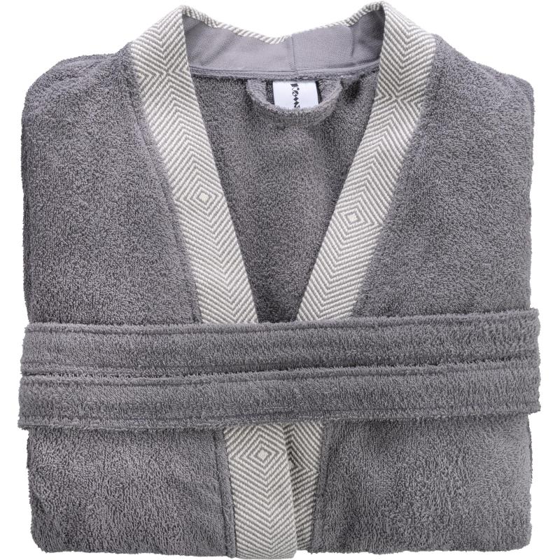 Халат Махровый Мужской  DELRAY Кимоно антрацит, L-XL, 300 гр/м2