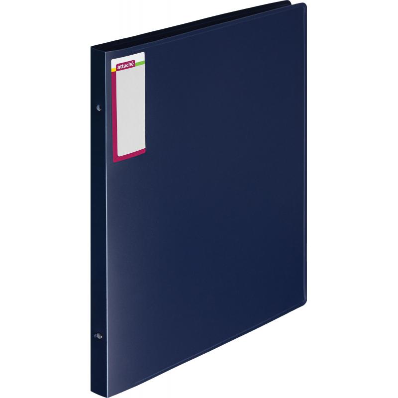 Папка на 4-х кольцах пласт. 25мм вертик. А3 ATTACHE, синий